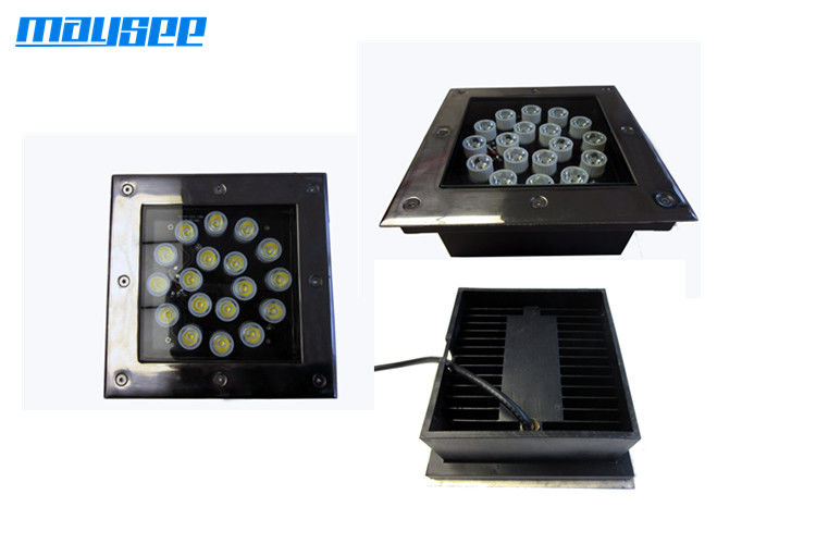 چراغ های زیرزمینی LED 18W DMX در فضای باز 85-265VAC، چراغ زیرزمینی LED با فاشیا مربع